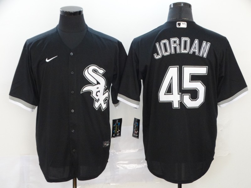 Men Chicago White Sox #45 Jordan Black Game Nike MLB Jerseys->houston astros->MLB Jersey